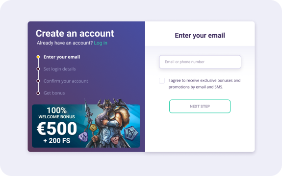 SafeCasino Βήματα εγγραφής 5